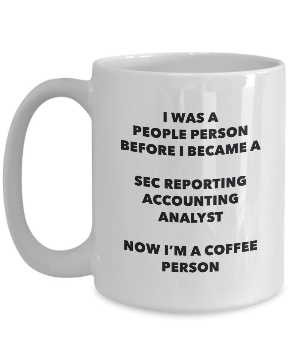 SEC Berichterstattung Accounting Analyst Kaffee Person Tasse – Funny Tee Kakao-Tasse – Geburtstag Weihnachten Kaffee Lover Cute Gag Geschenke Idee