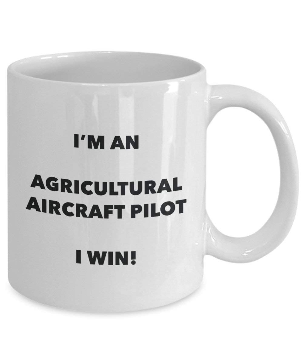agricole Aircraft Pilot Mug – Je suis un agricole Aircraft Pilot I Win. – Funny Tasse à café – Fantaisie anniversaire Idée de Gag cadeaux de Noël 15oz blanc