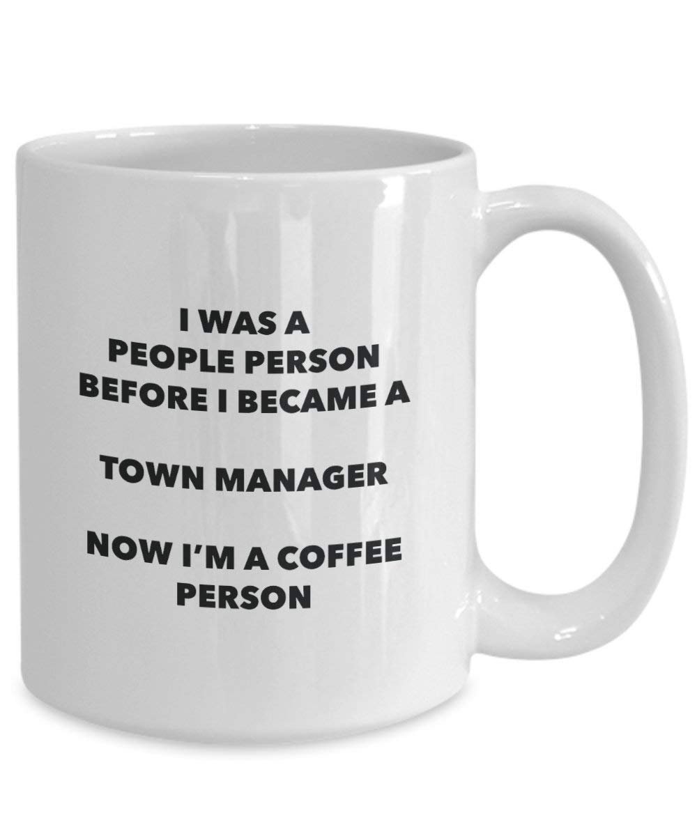 Town Manager Coffee Person Mug - Funny Tea Cocoa Cup - Birthday Christmas Coffee Lover Cute Gag Gifts Idea