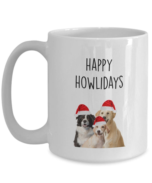 Happy Howlidays Mug - Funny Tea Hot Cocoa Coffee Cup - Novelty Birthday Gift Idea
