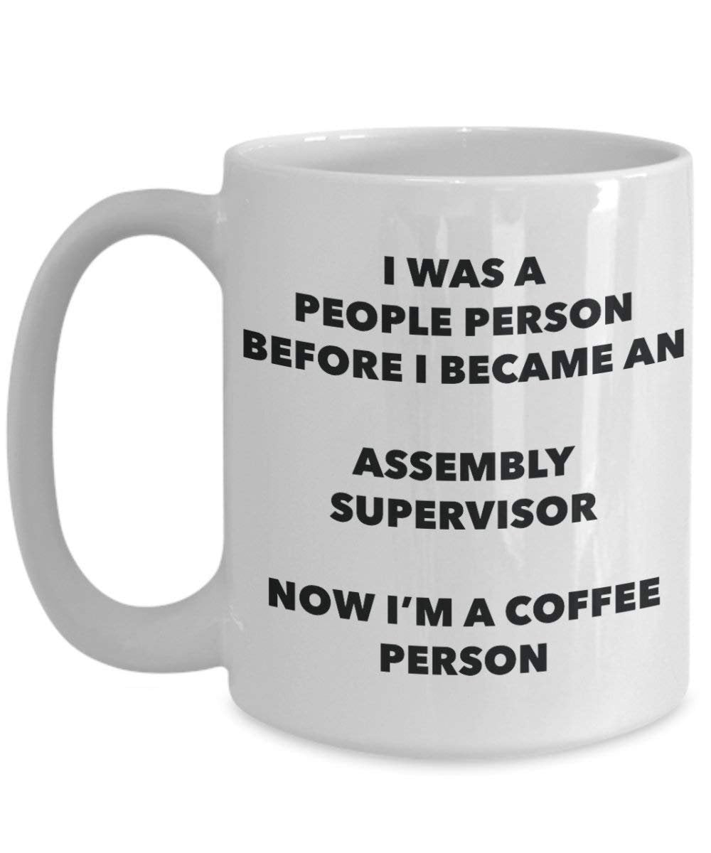Montage Supervisor Kaffee Person Tasse – Funny Tee Kakao-Tasse – Geburtstag Weihnachten Kaffee Lover Cute Gag Geschenke Idee