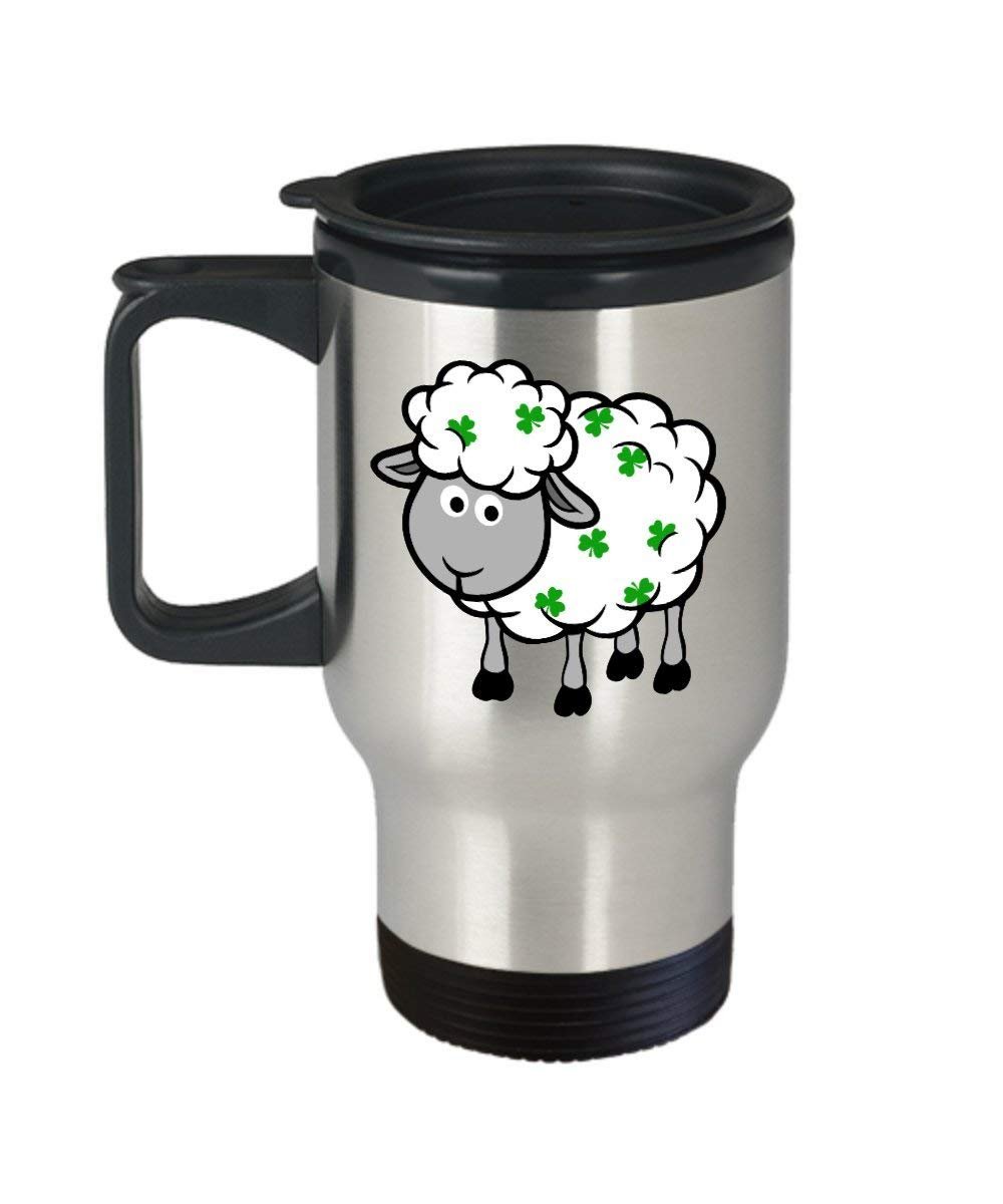 irlandese pecora Travel mug – Funny Tea Hot Cocoa caffè isolato tumbler – Novità compleanno Natale anniversario GAG regalo idea