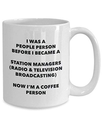 Station Managers (Radio & Television Broadcasting) Coffee Person Mug - Funny Tea Cocoa Cup - Birthday Christmas Coffee Lover Cute Gag Gifts Idea