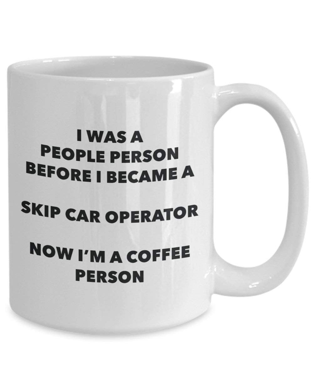 Skip de voiture opérateur Café personne Mug – Funny Tasse à thé de cacao – Anniversaire de Noël amateur de café mignon Gag Gifts Idée 11oz blanc