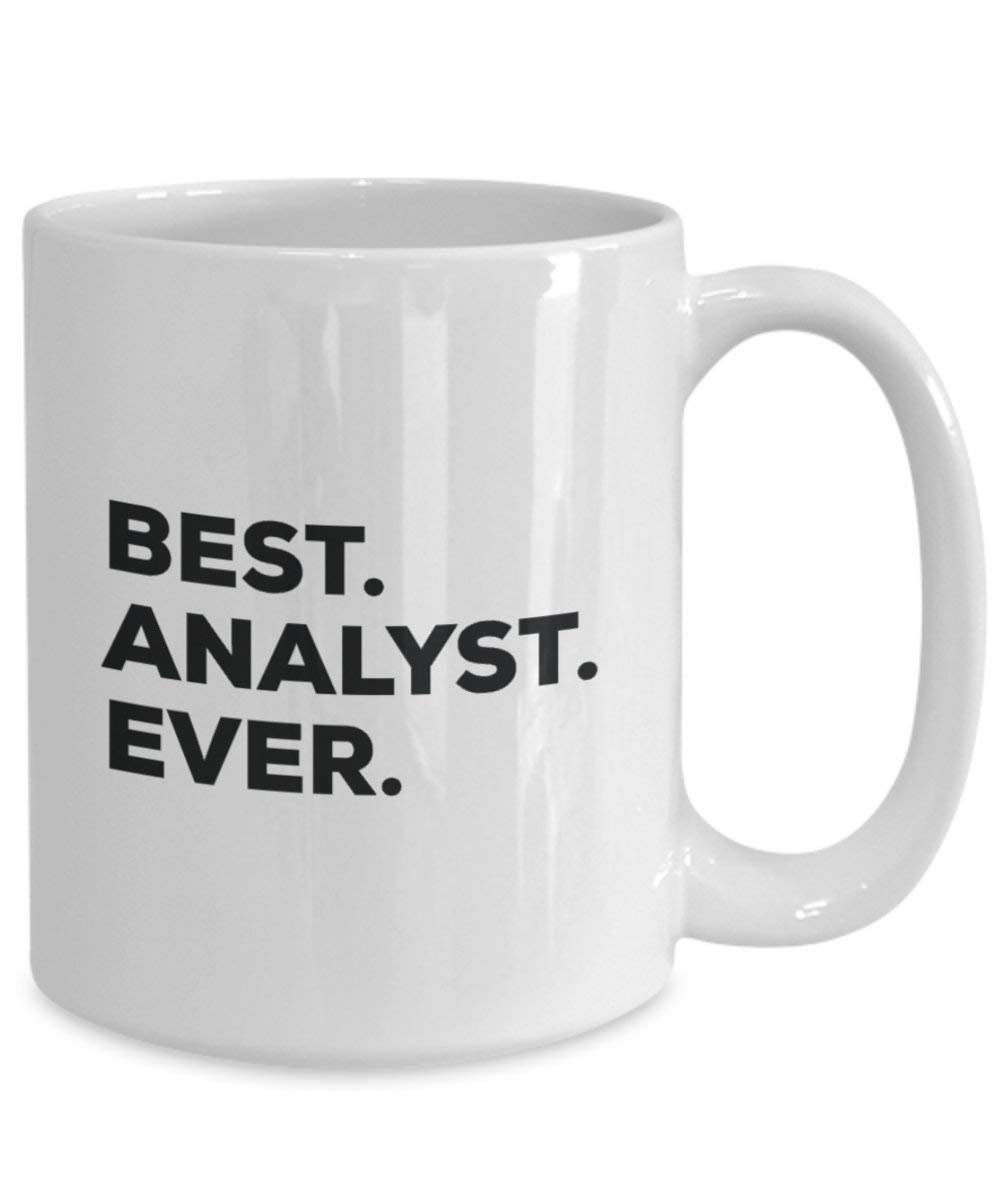 Meilleur Analyste jamais Mug rigolo – Tasse à café – Thank You Appréciation pour Noël Anniversaire Vacances Cadeau unique idées 15oz blanc