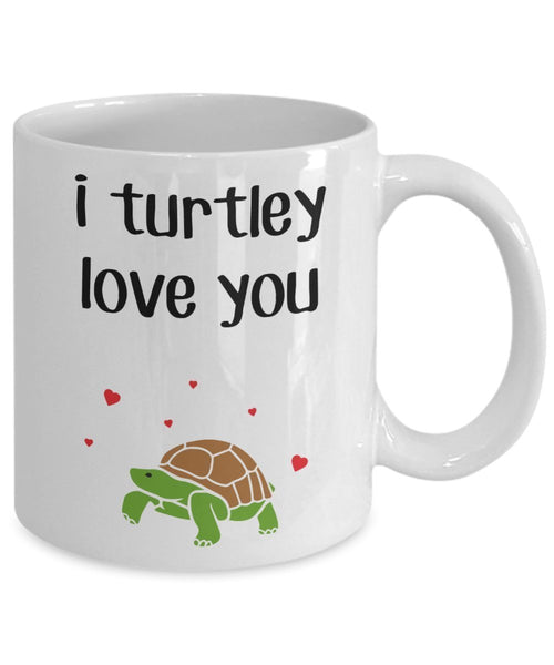 I Turtley Love You Mug – Turtle Coffee Mugs - Funny Tea Hot Cocoa Cup - Novelty Birthday Christmas Anniversary Gag Gifts Idea