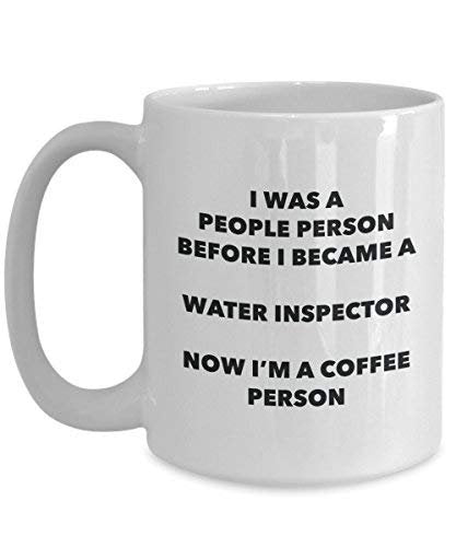 Water Inspector Coffee Person Mug - Funny Tea Cocoa Cup - Birthday Christmas Coffee Lover Cute Gag Gifts Idea