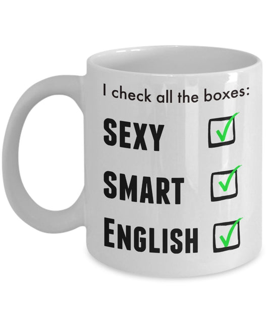 Funny English Pride Coffee Mug For Men or Women - I Am Proud Novelty Love Cup