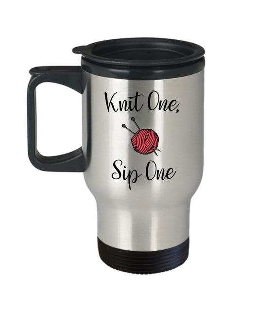 Funny kitting Travel Mug - Funny Tea Hot Cocoa Coffee Insulated Tumbler - Novelty Birthday Gift Idea
