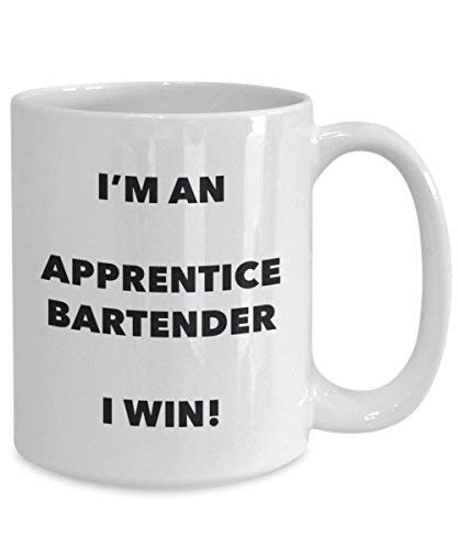 Apprentice barman mug – I' m An Apprentice Bartender i Win. – Funny Coffee Cup – novelty Birthday Christmas GAG regalo idea 11oz Infradito colorati estivi, con finte perline