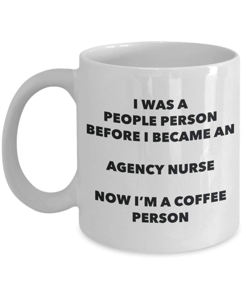 Agence infirmière personne à café Mug Tasse à thé de cacao – rigolo – Anniversaire de Noël amateur de café mignon Gag Gifts Idée 15oz blanc