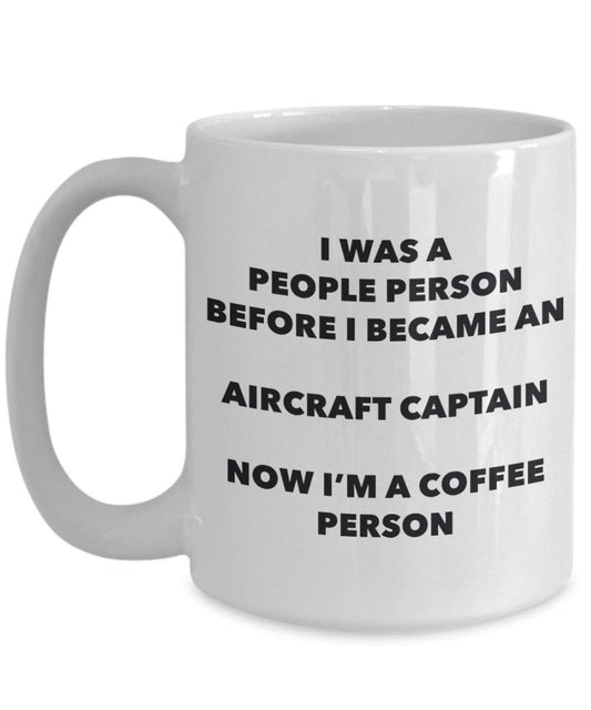 Aircraft Captain personne à café Mug Tasse à thé de cacao – rigolo – Anniversaire de Noël amateur de café mignon Gag Gifts Idée 15oz blanc
