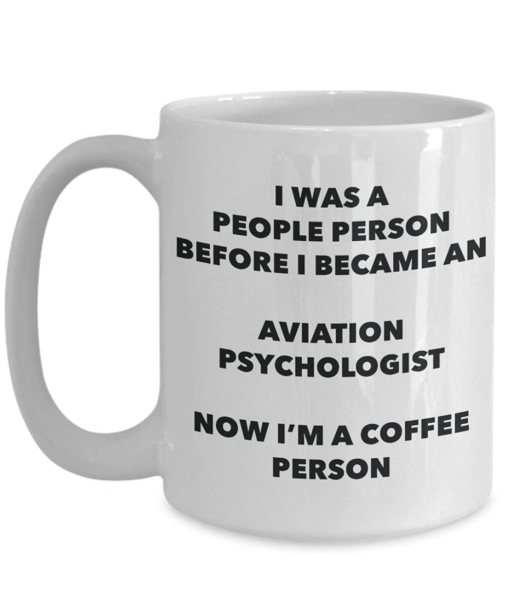 L'aviation Psychologue personne à café Mug Tasse à thé de cacao – rigolo – Anniversaire de Noël amateur de café mignon Gag Gifts Idée 15oz blanc