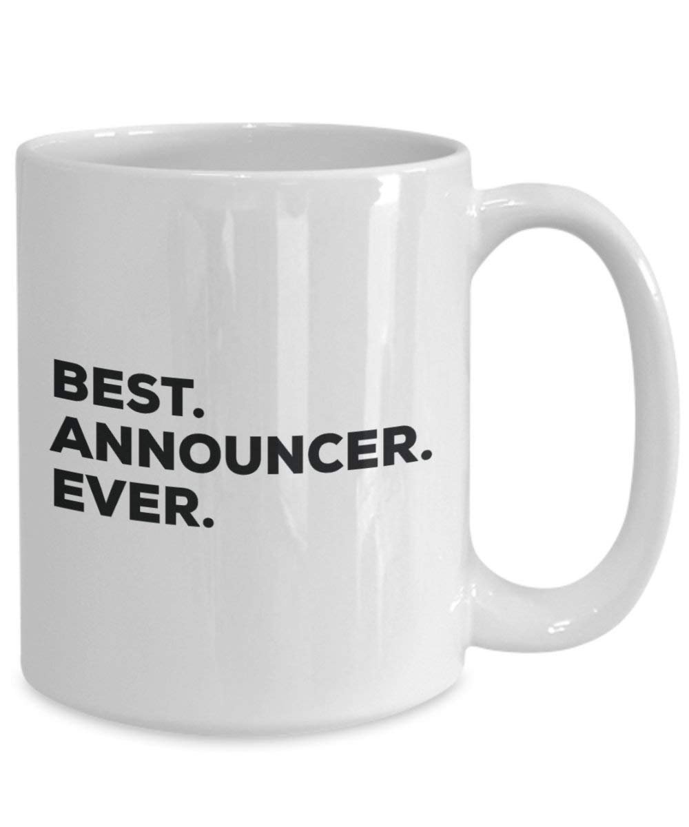 Best Announcer Ever Mug - Funny Coffee Cup -Thank You Appreciation for Christmas Birthday Holiday Unique Gift Ideas