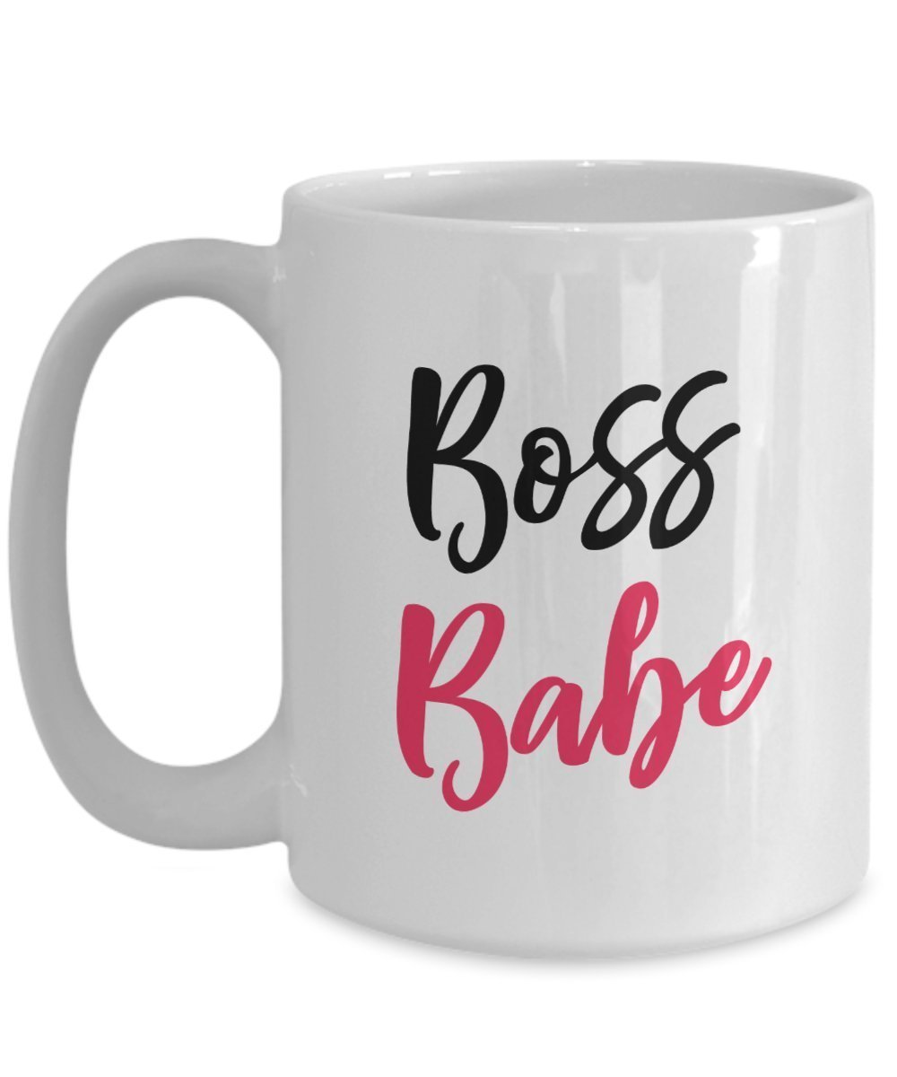 Tasse mit Aufschrift"Boss Babe" – Lustige Teetasse für heiße Kakao-Kaffeetasse – Neuheit Geburtstag Weihnachten Jahrestag Gag Geschenkidee