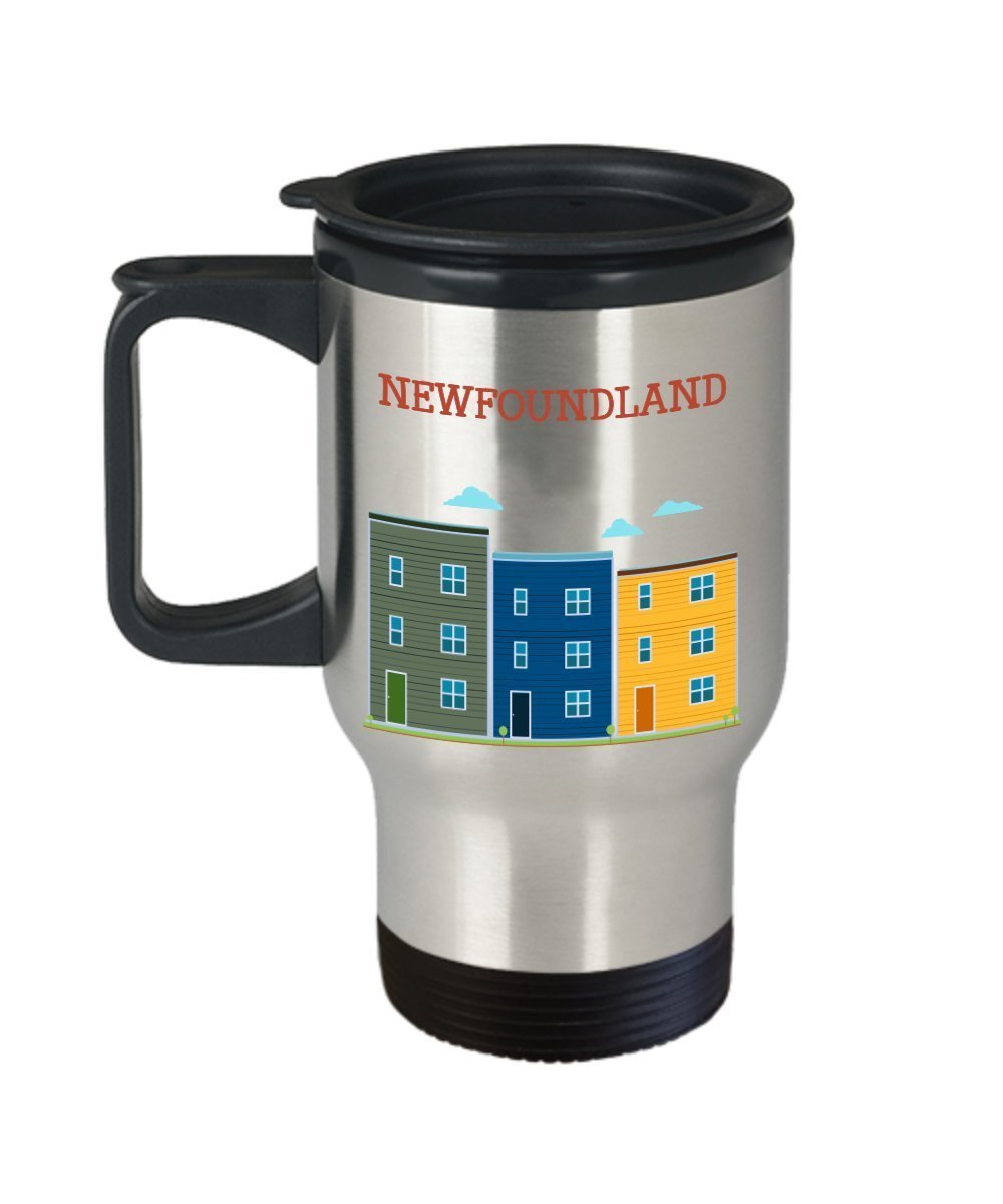 Newfoundland Travel Mug - Funny Tea Hot Cocoa Insulated Tumbler - Novelty Birthday Christmas Anniversary Gag Gifts Idea
