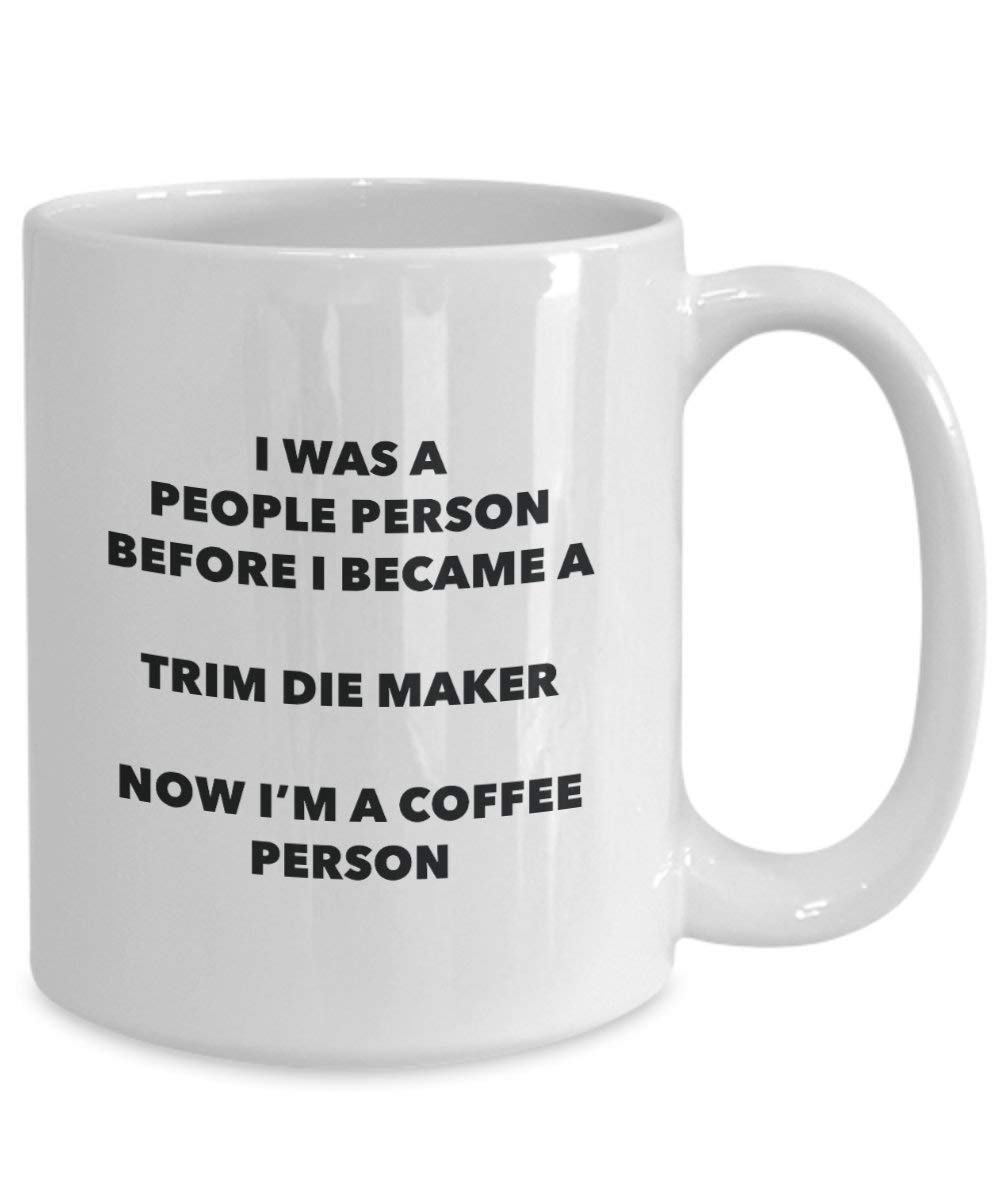 Coupez Die machine à café personne Mug – Funny Tasse à thé de cacao – Anniversaire de Noël amateur de café mignon Gag Gifts Idée 15oz blanc