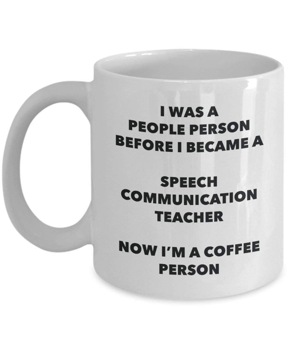 Rede Kommunikation Lehrer Kaffee Person Tasse – Funny Tee Kakao-Tasse – Geburtstag Weihnachten Kaffee Lover Cute Gag Geschenke Idee 15oz weiß