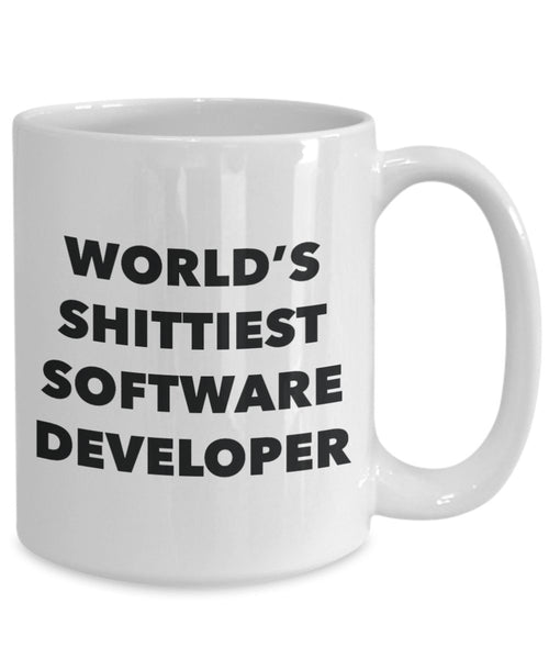 Software Developer Coffee Mug - World's Shittiest Software Developer - Gifts for Software Developer - Funny Novelty Birthday Present Idea