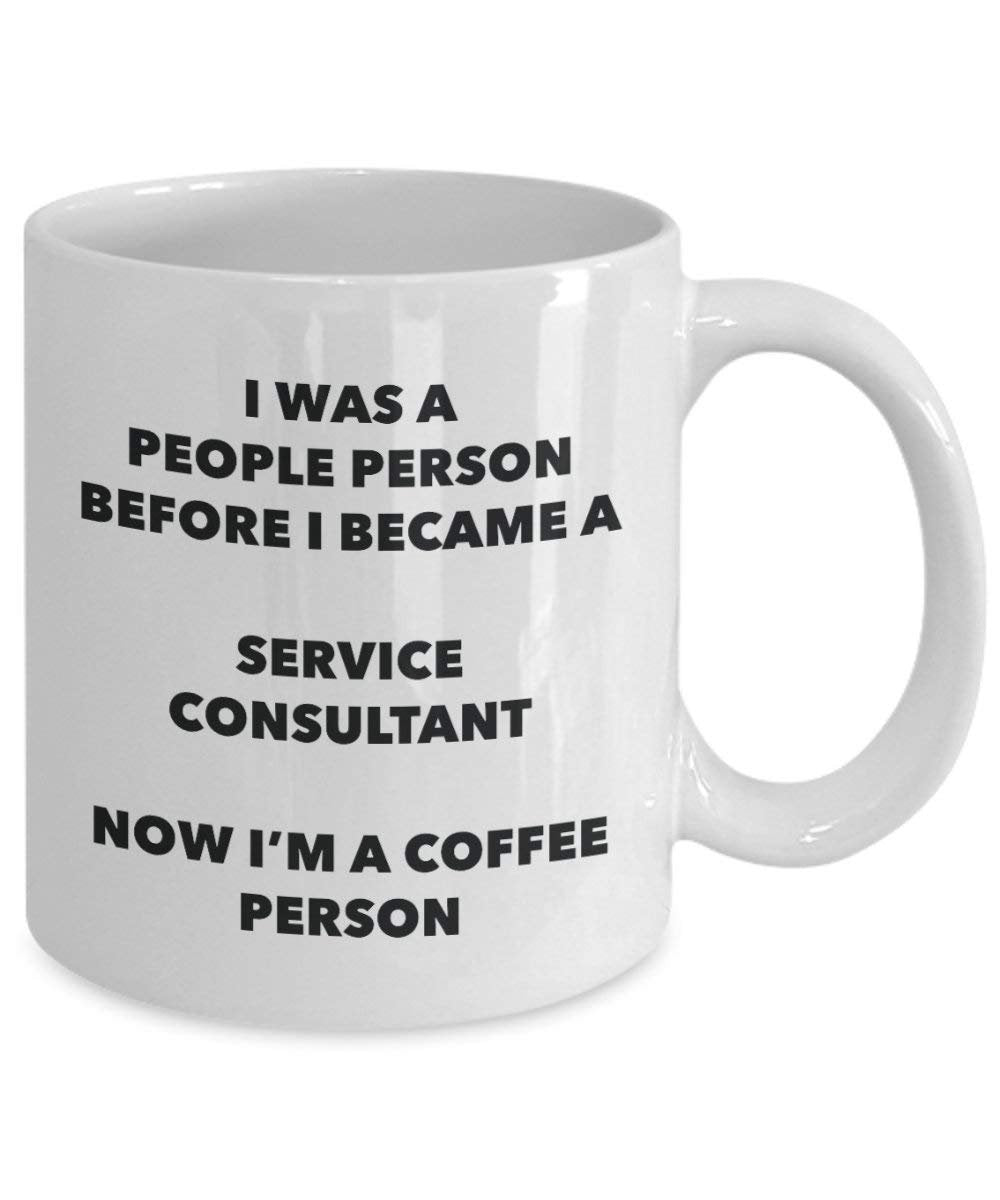 Service Berater Kaffee Person Tasse – Funny Tee Kakao-Tasse – Geburtstag Weihnachten Kaffee Lover Cute Gag Geschenke Idee 15oz weiß