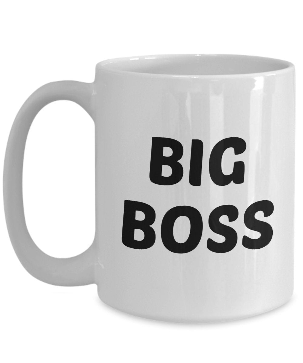 Big Boss Kaffeetasse – Lustige Teetasse für heiße Kakao-Kaffeetasse – Neuheit Geburtstag Weihnachten Gag Geschenk Idee