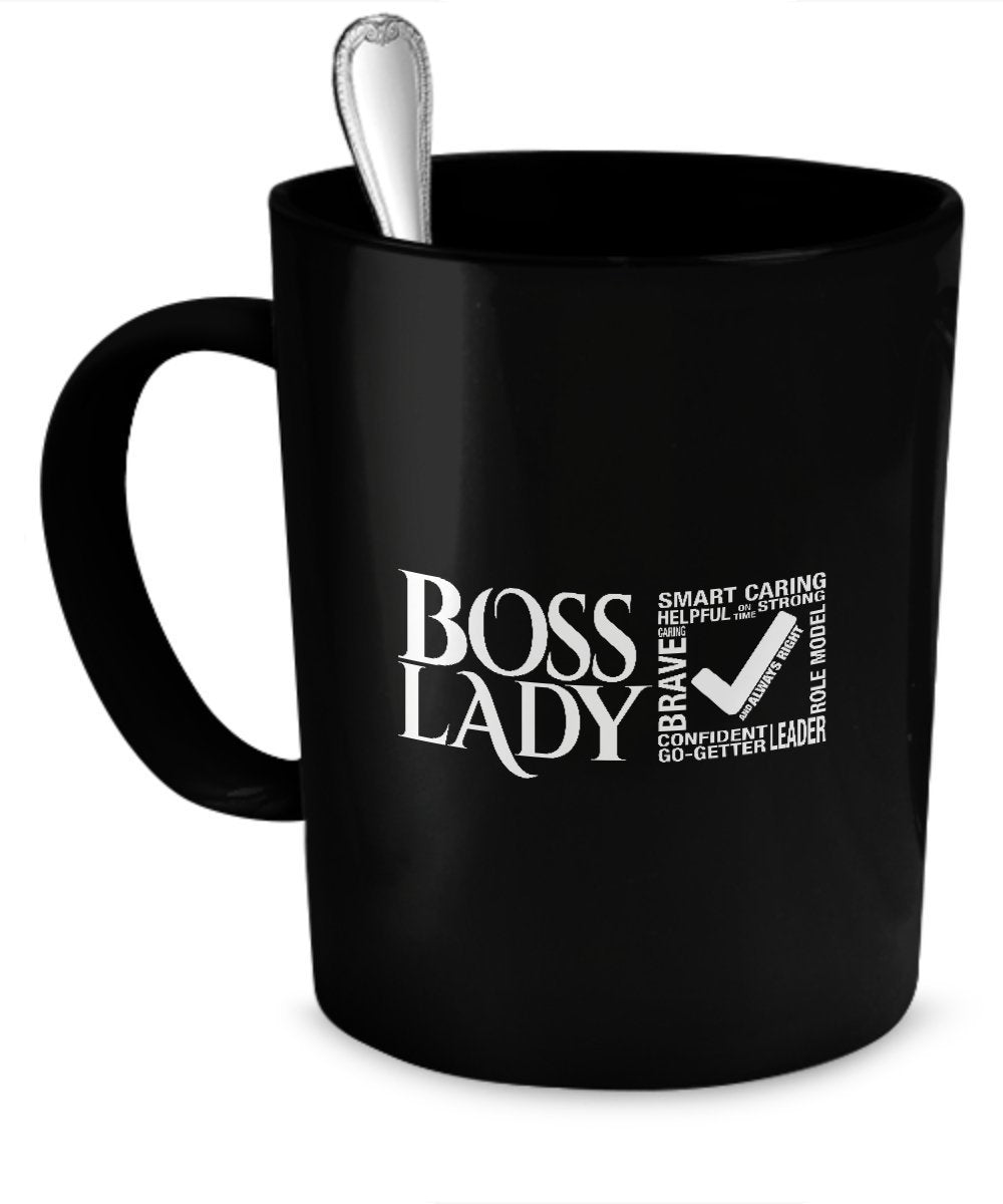 Boss Lady Mug - Boss Lady Gift - Gift for Boss Women - Boss Lady Coffee Mug Black by SpreadPassion