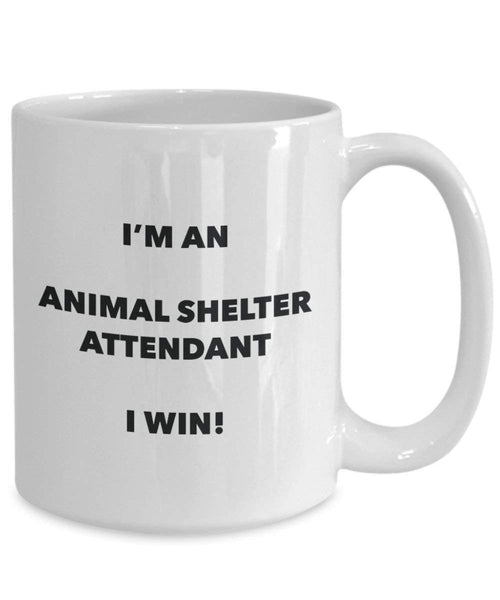 Animal Shelter cette mise à jour Mug – Je suis un Animal Shelter cette mise à jour I Win. – Funny Tasse à café – Fantaisie anniversaire Idée de Gag cadeaux de Noël 11oz blanc