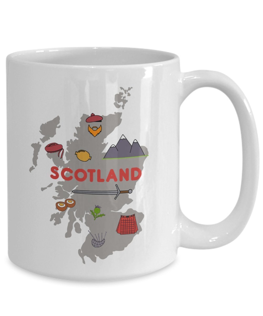 Scotland Travel Mug - Funny Tea Hot Cocoa Coffee Cup - Novelty Birthday Christmas Anniversary Gag Gifts Idea
