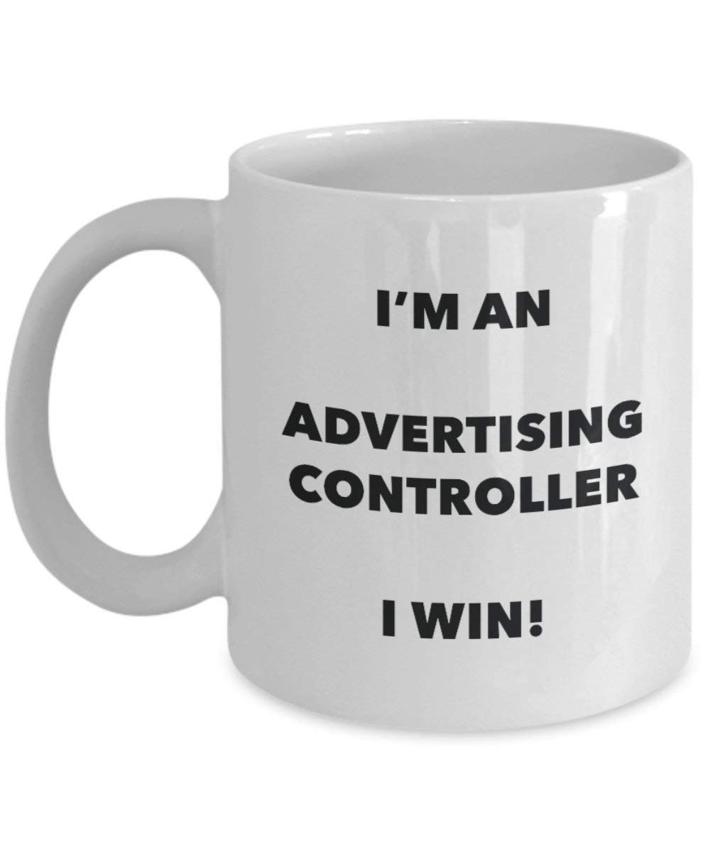 Werbung Controller Tasse – Ich bin ein Werbung Controller I Win. – Funny Kaffeetasse – Neuheit Geburtstag Weihnachten Gag Geschenke Idee 11oz weiß