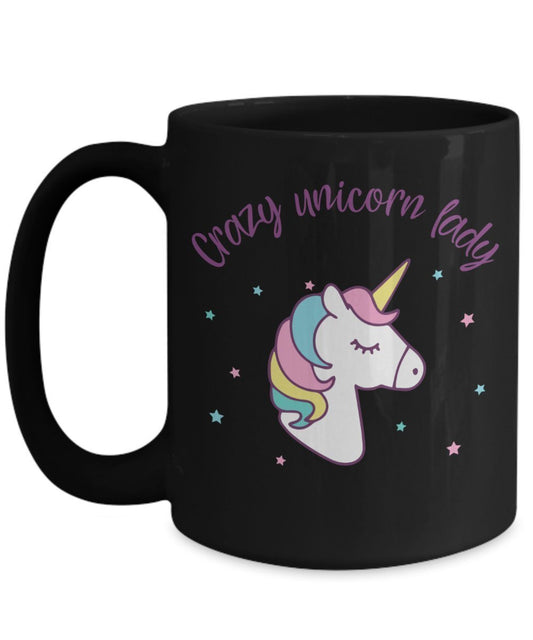 Crazy Unicorn Lady Mug - Funny Coffee Cup - Unicorn Farting Rainbow mug - Unicorn Related Gifts