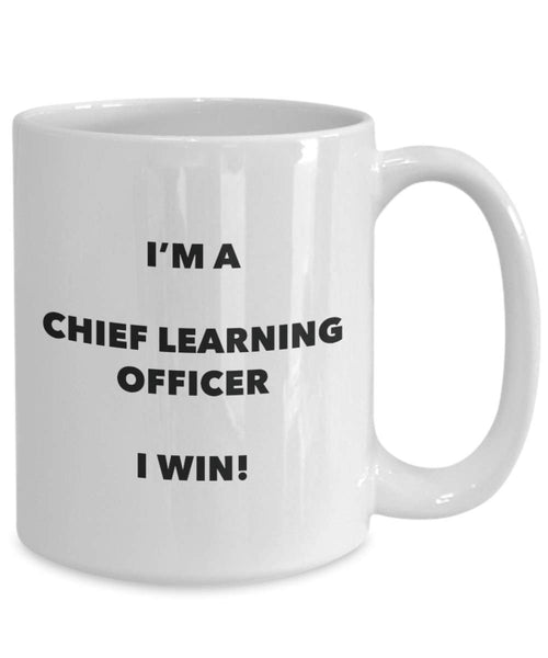 Chief Learning Officer Mug – Je suis un directeur d'apprentissage I Win. – Funny Tasse à café – Fantaisie anniversaire Idée de Gag cadeaux de Noël 15oz blanc