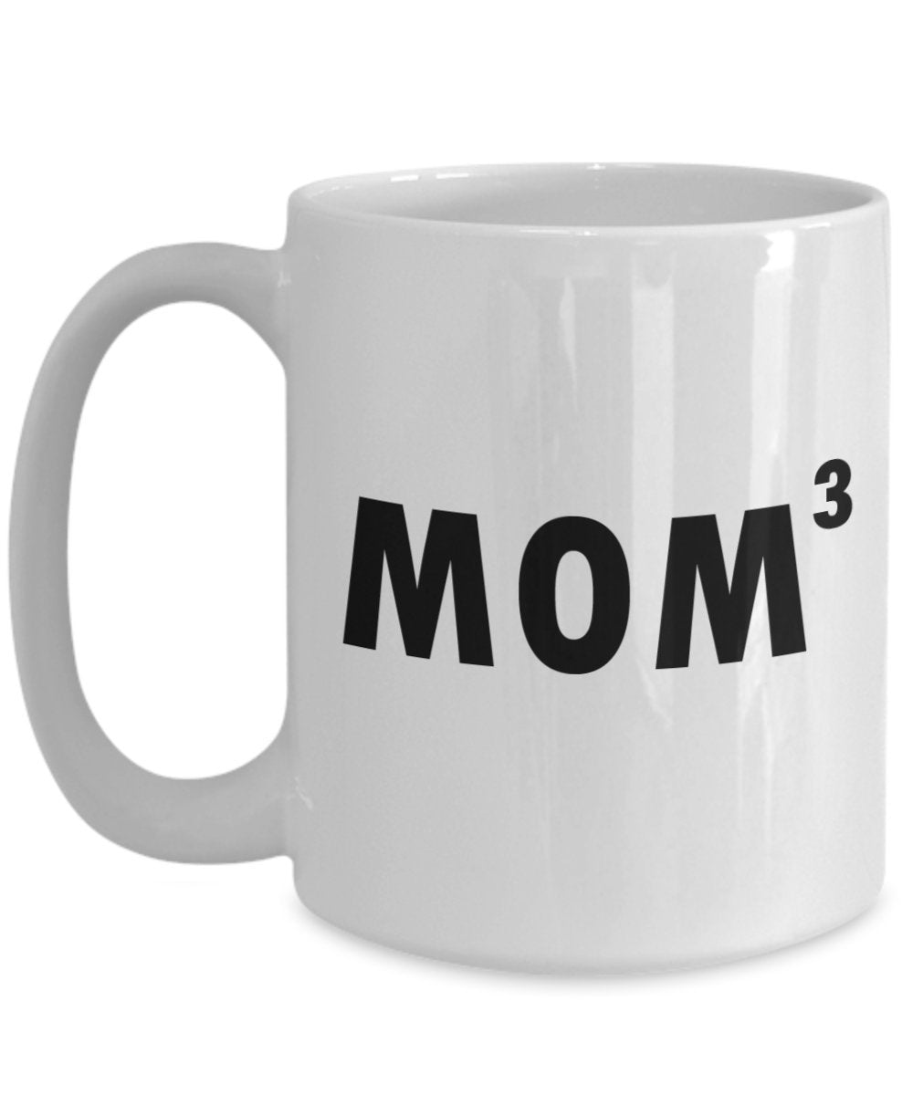 Mom Cubed Mug - Funny Tea Hot Cocoa Coffee Cup - Novelty Birthday Christmas Anniversary Gag Gifts Idea