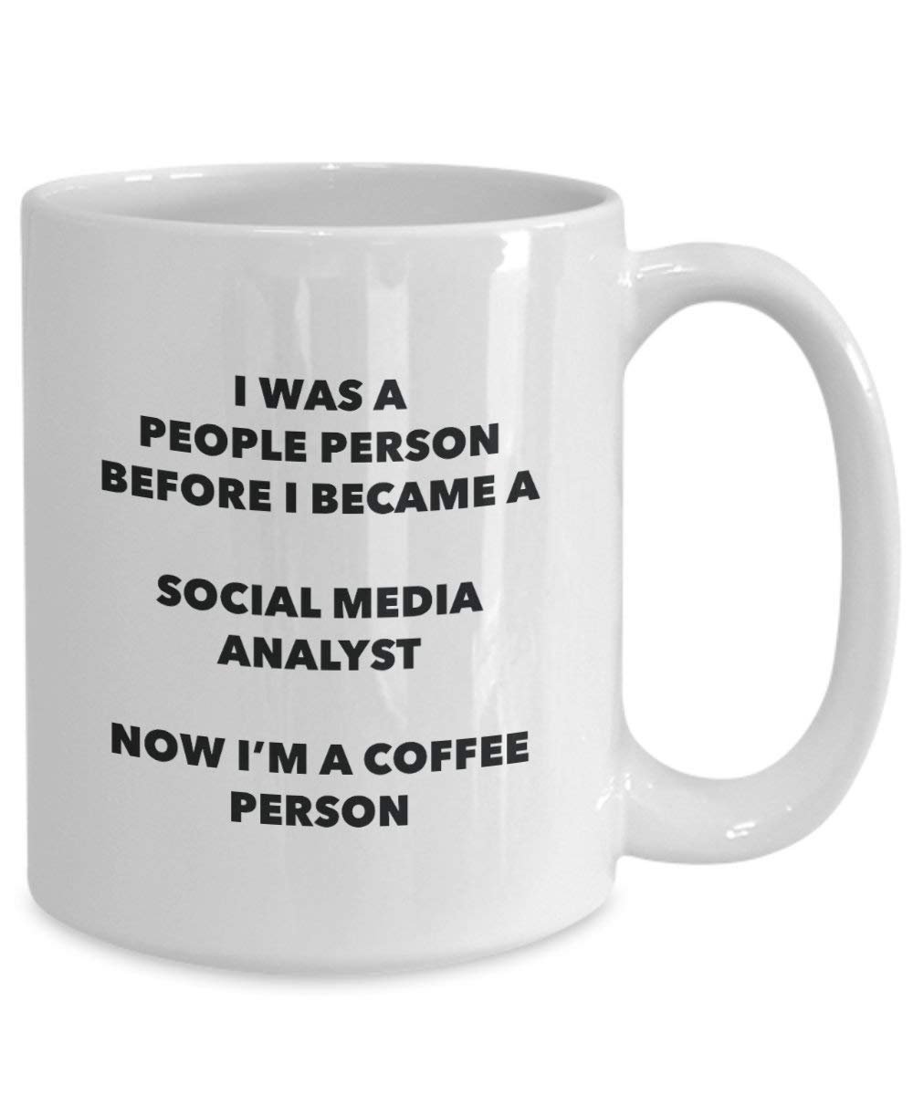 Social Media Analyst Coffee Person Mug - Funny Tea Cocoa Cup - Birthday Christmas Coffee Lover Cute Gag Gifts Idea