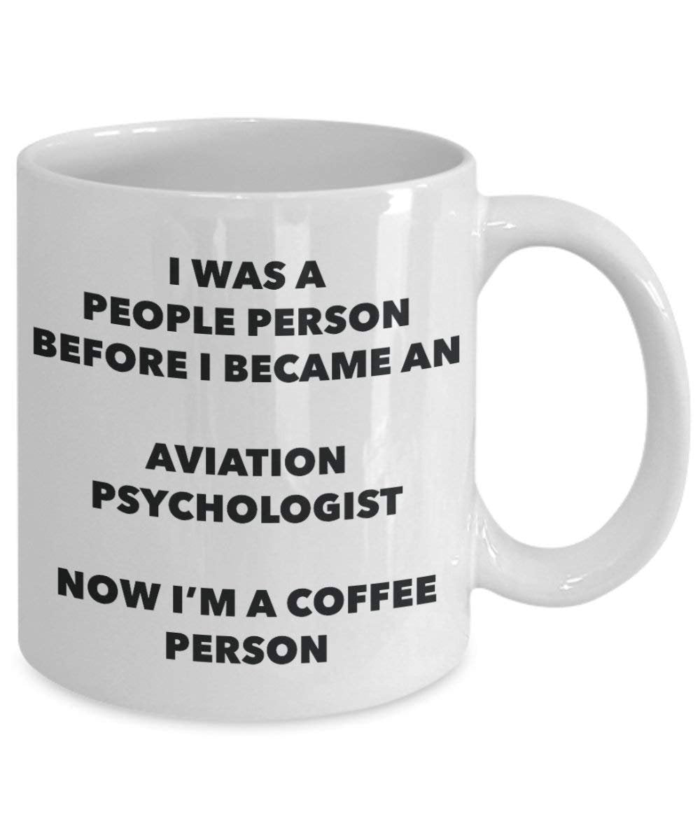 L'aviation Psychologue personne à café Mug Tasse à thé de cacao – rigolo – Anniversaire de Noël amateur de café mignon Gag Gifts Idée 15oz blanc
