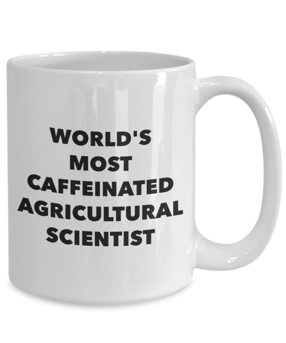 World's Most Caffeinated Agricultural Scientist Mug - Funny Tea Hot Cocoa Coffee Cup - Novelty Birthday Christmas Anniversary Gag Gifts Idea