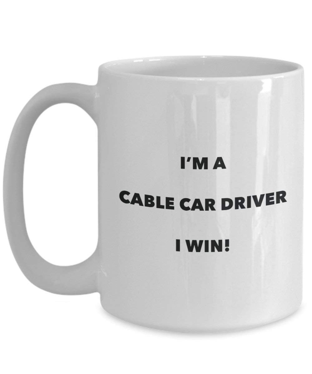 Kabel Auto Fahrer Tasse – I 'm a Kabel Auto Treiber I Win. – Funny Kaffeetasse – Neuheit Geburtstag Weihnachten Gag Geschenke Idee