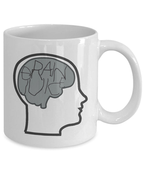 Brain Juice Coffee Mug - Funny Novelty Mug - Unique Ceramic Gift Idea