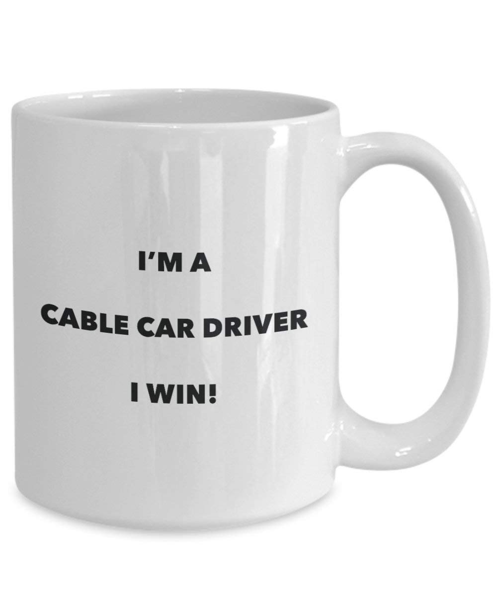 Kabel Auto Fahrer Tasse – I 'm a Kabel Auto Treiber I Win. – Funny Kaffeetasse – Neuheit Geburtstag Weihnachten Gag Geschenke Idee