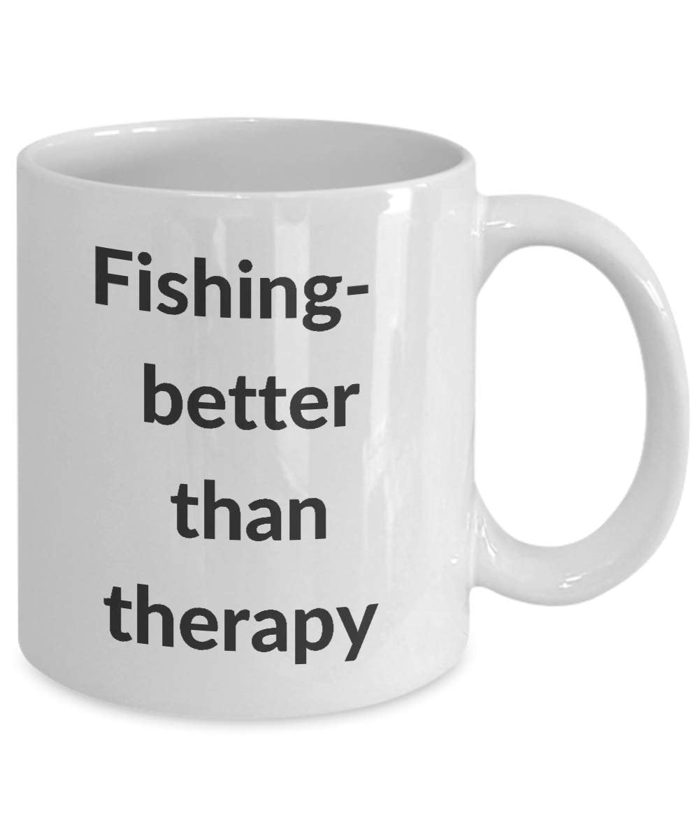 Fishing coffee mug - fishing therapy coffee mug - bass fishing mug - fly fishing mug - deep sea fishing mug