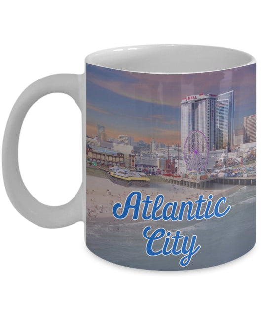Atlantic City Tasse – Lustige Teetasse für heiße Kakao-Kaffeetasse – Neuheit Geburtstag Weihnachten Jahrestag Gag Geschenkidee