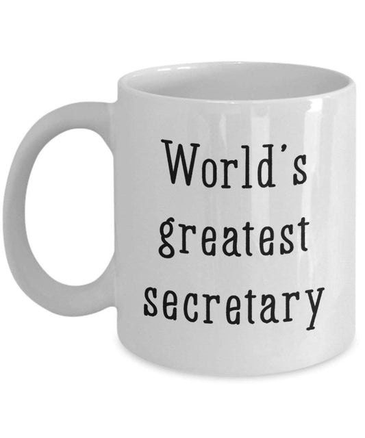 World 's Greatest Secretary Tasse – Funny Tee Hot Cocoa Kaffeetasse – Neuheit Geburtstag Weihnachten Jahrestag Gag Geschenke Idee