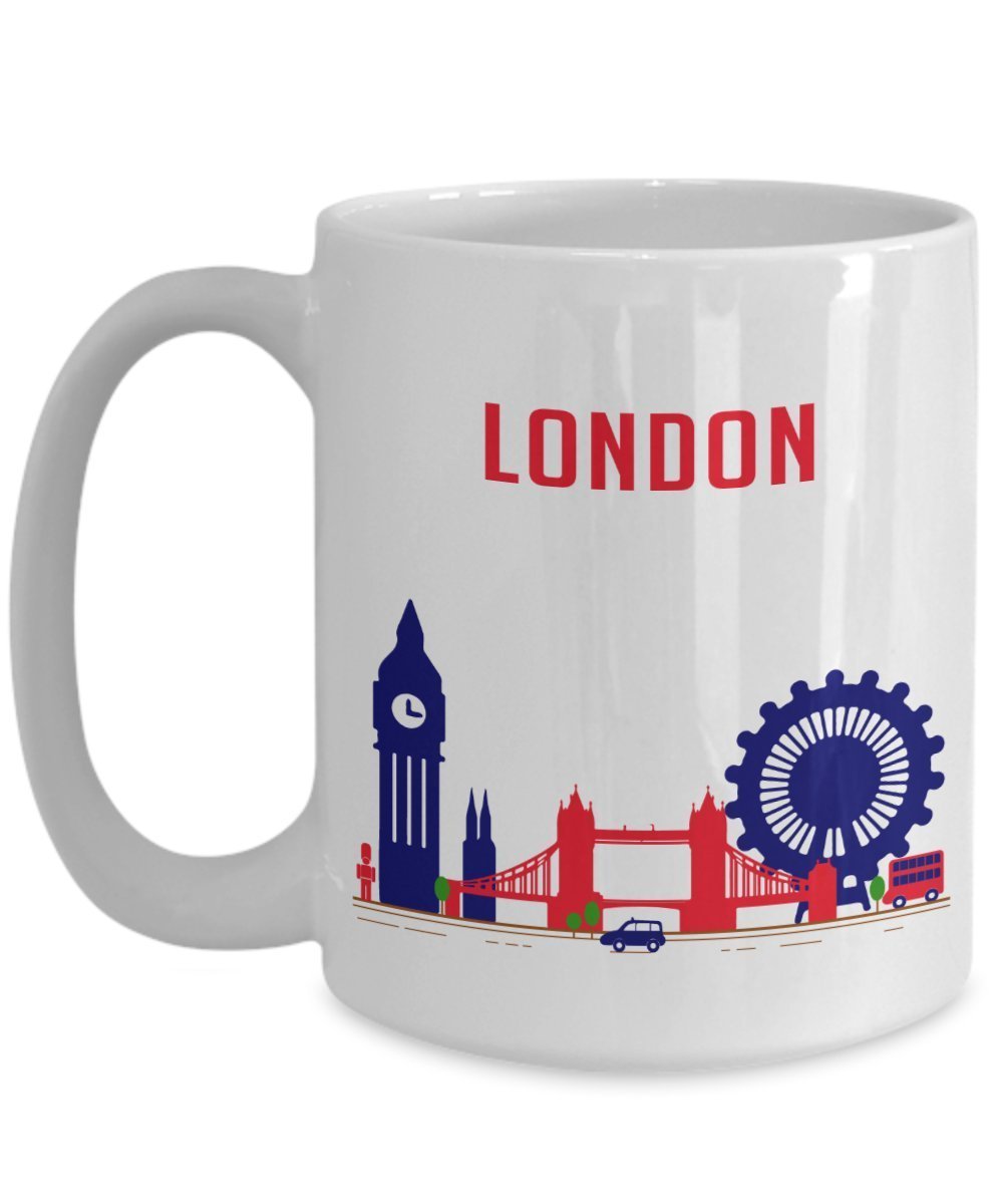 London Mug - Funny Tea Hot Cocoa Coffee Cup - Novelty Birthday Christmas Anniversary Gag Gifts Idea
