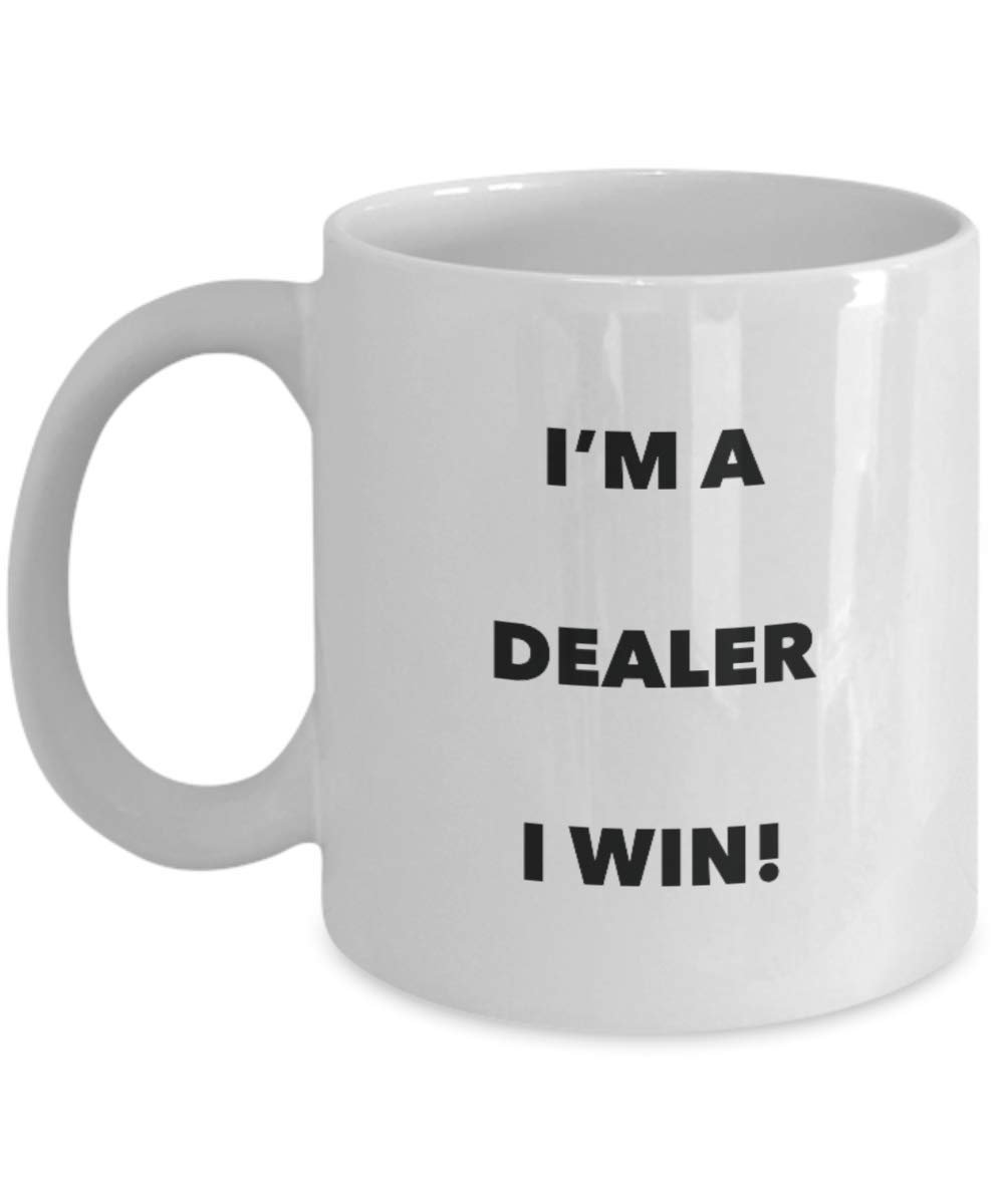 I' m A Dealer tazza i Win. – Funny Coffee Cup – novelty Birthday Christmas GAG regalo idea 11oz Infradito colorati estivi, con finte perline