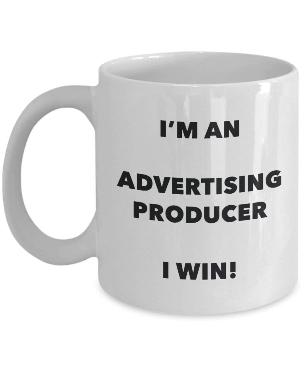Werbung produziert Tasse – Ich bin ein Werbung produziert I Win. – Funny Kaffeetasse – Neuheit Geburtstag Weihnachten Gag Geschenke Idee