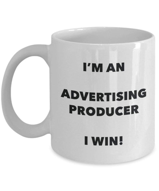Werbung produziert Tasse – Ich bin ein Werbung produziert I Win. – Funny Kaffeetasse – Neuheit Geburtstag Weihnachten Gag Geschenke Idee