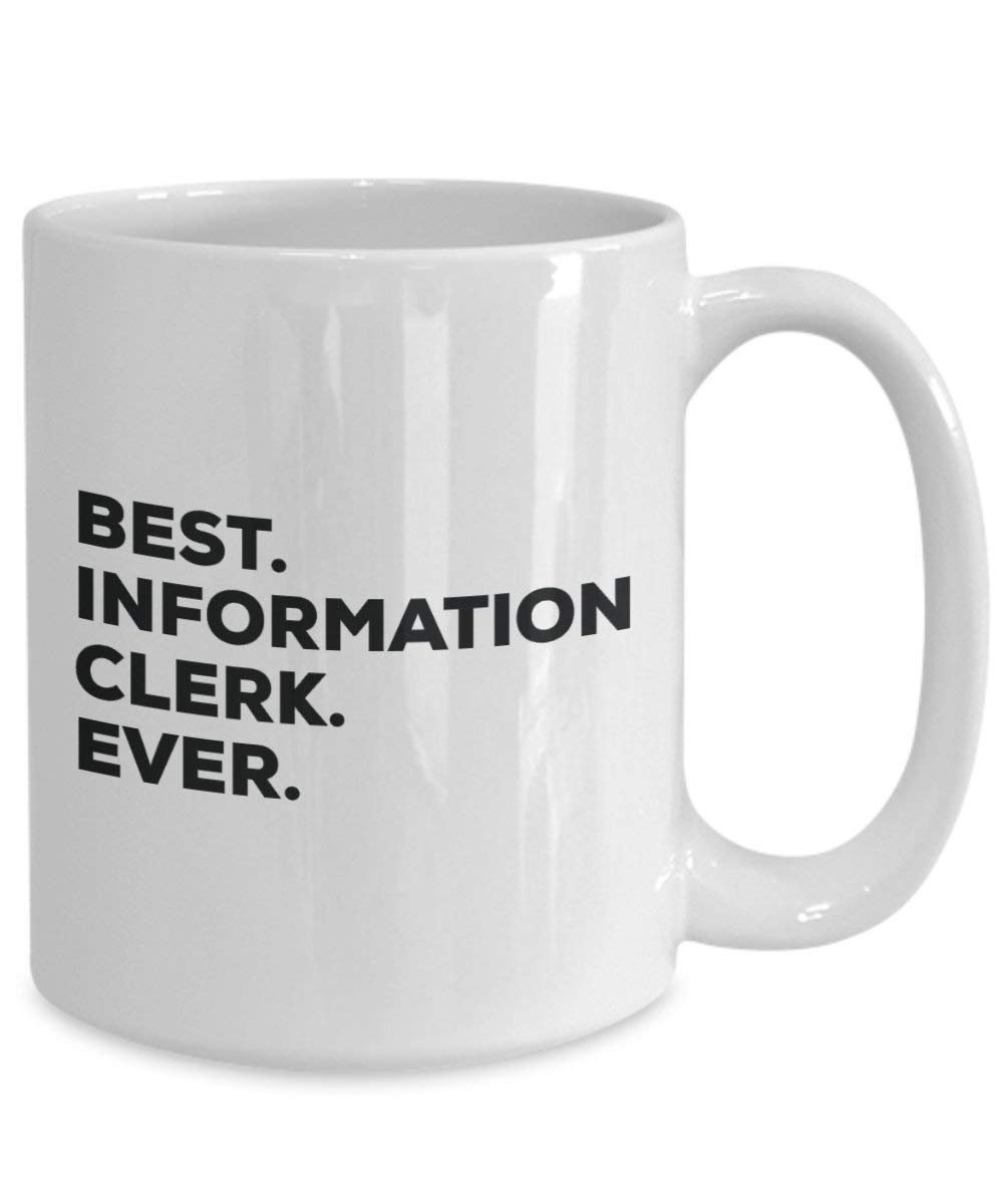 Besten Informationen Clerk Ever Tasse, Funny Coffee Cup – Thank You Anerkennung für Weihnachten Geburtstag Urlaub Einzigartiges Geschenk Ideen 11oz weiß