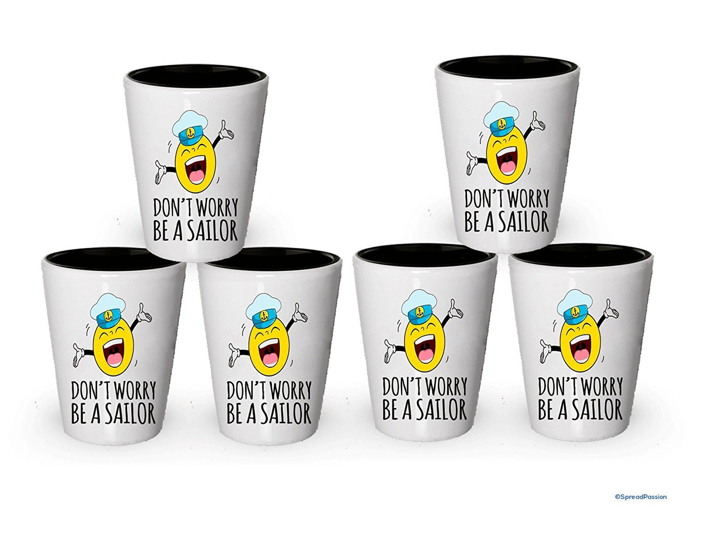 Don't Worry Be A Sailor Shot Glass- Funny Gifts For Sailors (4)