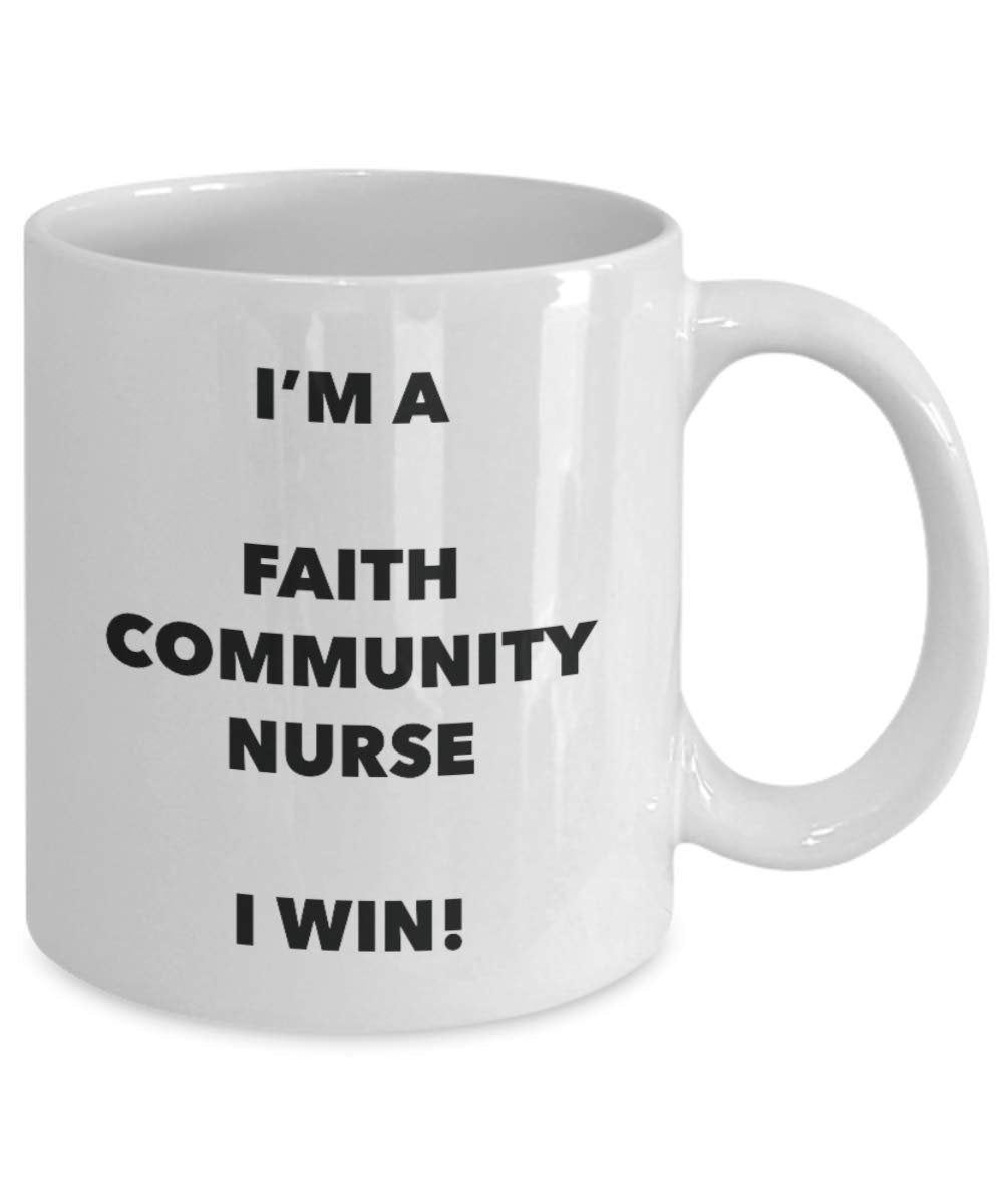 I' m A Faith comunità nurse mug i Win – Funny Coffee Cup – novelty Birthday Christmas GAG regalo idea 15oz Infradito colorati estivi, con finte perline