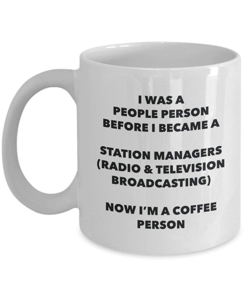 Station Managers (Radio & Television Broadcasting) Coffee Person Mug - Funny Tea Cocoa Cup - Birthday Christmas Coffee Lover Cute Gag Gifts Idea