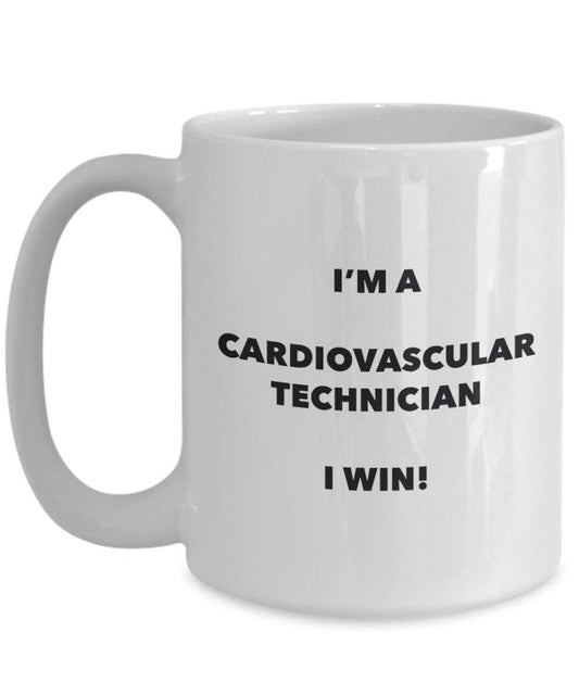 Cardiovascular Technician Mug - I'm a Cardiovascular Technician I win! - Funny Coffee Cup - Novelty Birthday Christmas Gag Gifts Idea